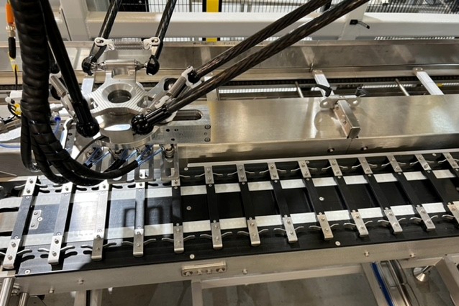 NS-X 6 Automatic Cartoner with robotic systems designed for energy bar packaging