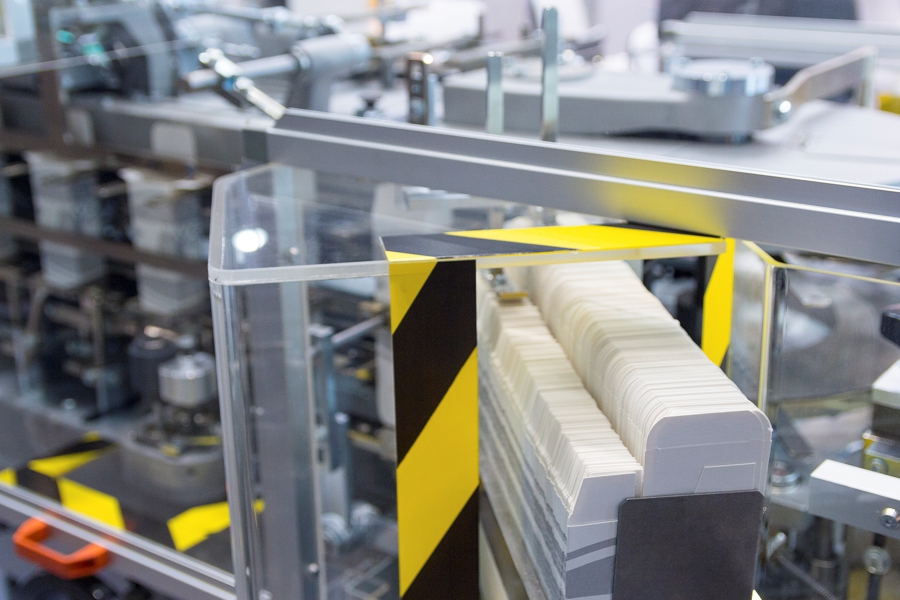 A modern packaging machinery line showcasing advanced automation and sustainability features